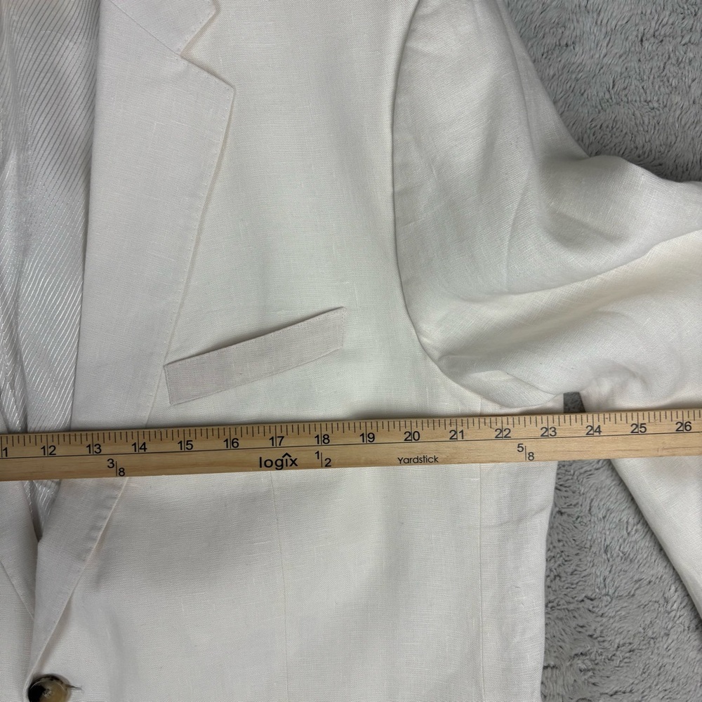 Hugo Boss White Linen Blend Sport Coat Blazer - Picture 11 of 16